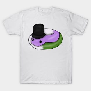 Genderqueer Snake in a top hat T-Shirt